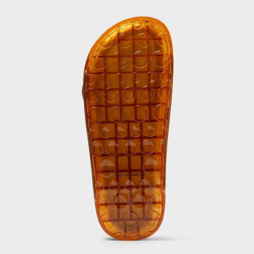 Shade & Shore Translucent Amber Double Buckle Slide Sandals - Picture 4 of 4